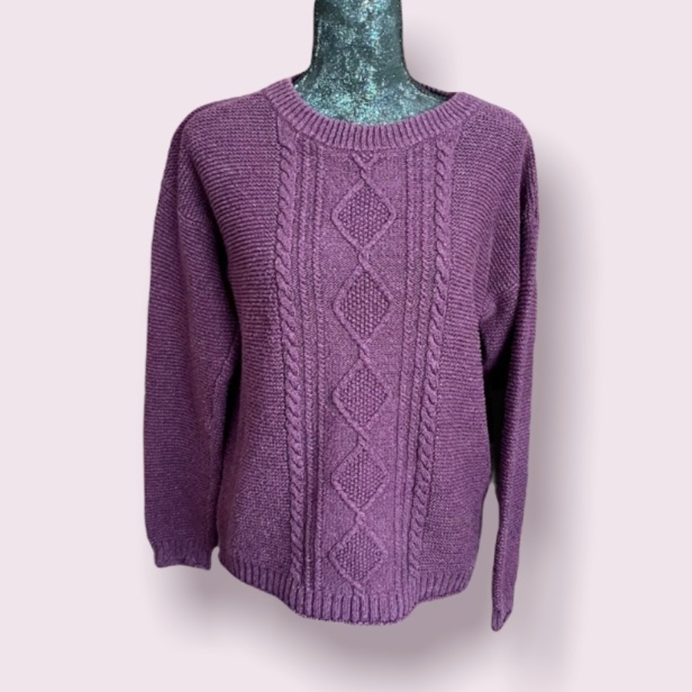 Vintage Levi’s Purple Cable Knit Sweater